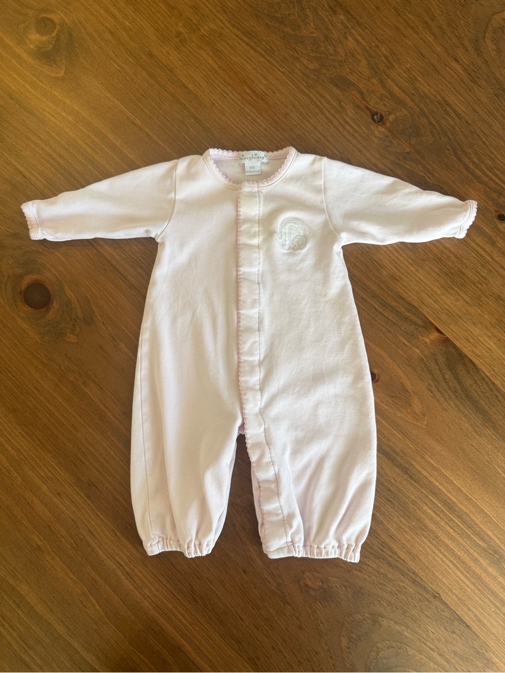 Kissy Kissy Pale Pink Footed-Free Baby One-Piece Romper